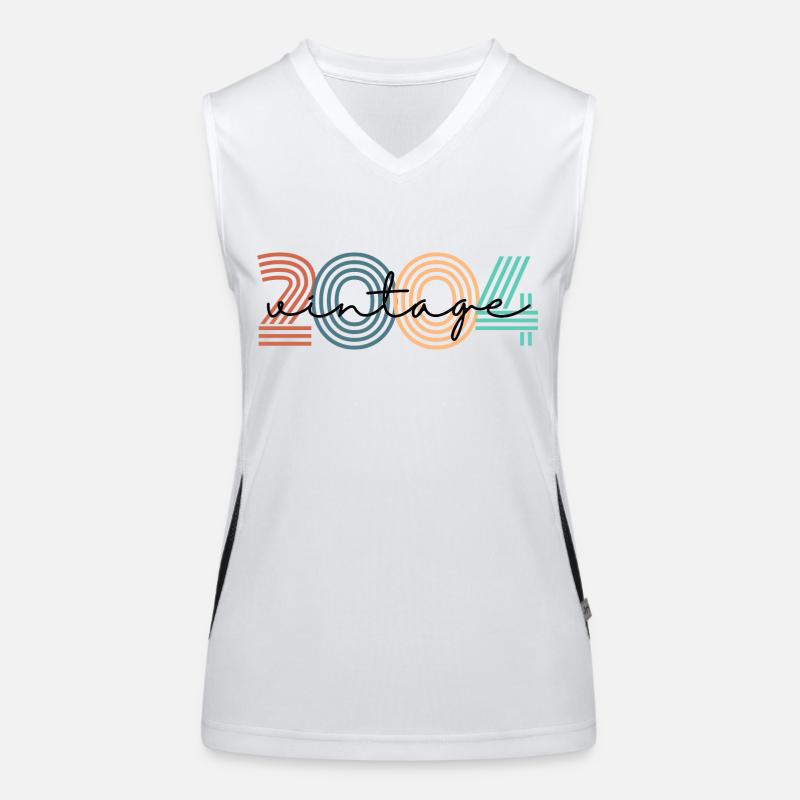 2004 Vintage Retro Funktionelles Kontrast-Tank Top für Frauen
