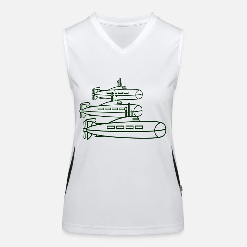 3 Submarines Fleet Three Squadrons Group Team Crew Women's Functional Contrast Tank Top