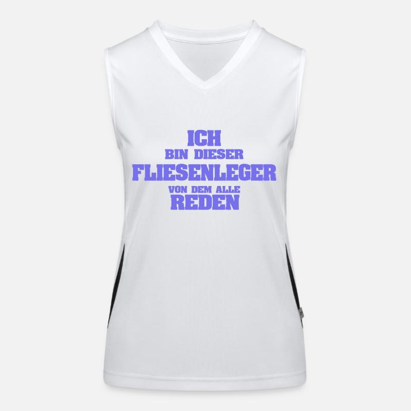 Fliesenleger als Beruf Funktionelles Kontrast-Tank Top für Frauen