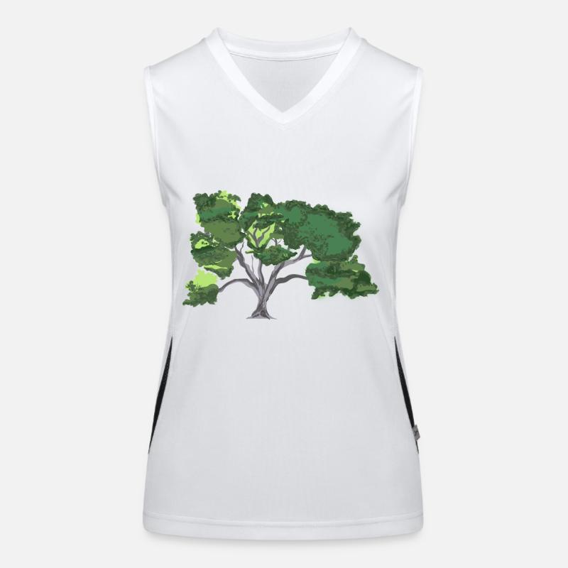 Eiche Funktionelles Kontrast-Tank Top für Frauen