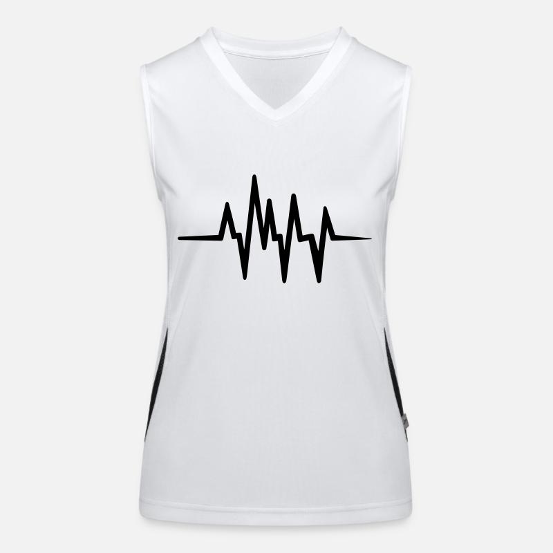 Herzschlag Funktionelles Kontrast-Tank Top für Frauen