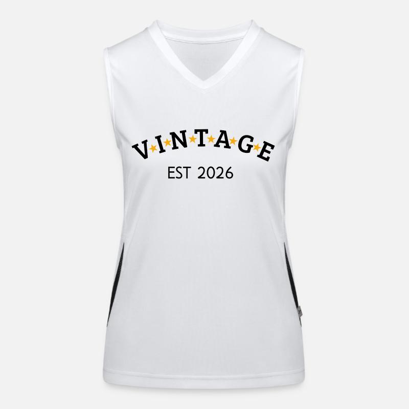 Vintage est 2026 Débardeur respirant contrasté Femme