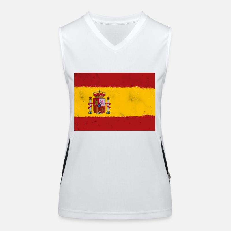 Drapeau de l’Espagne Débardeur respirant contrasté Femme