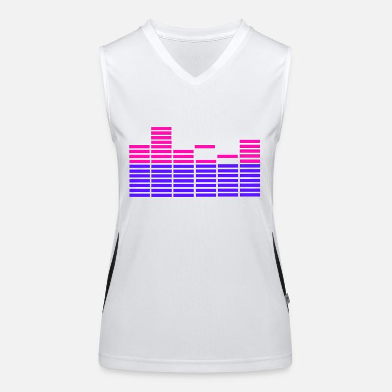 Equalizer - Musik Funktionelles Kontrast-Tank Top für Frauen