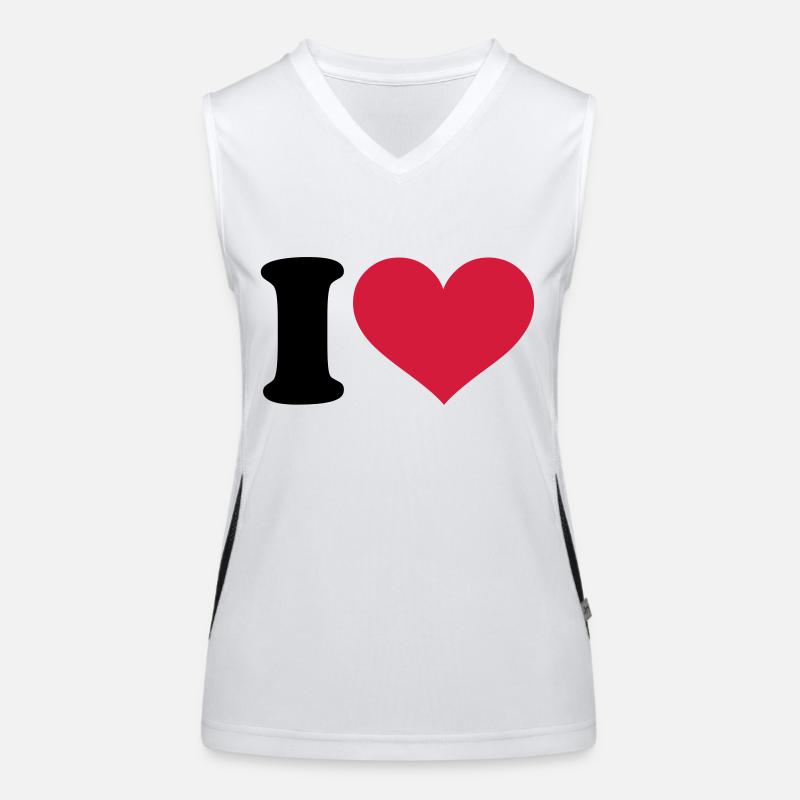 I - HEART Women's Functional Contrast Tank Top