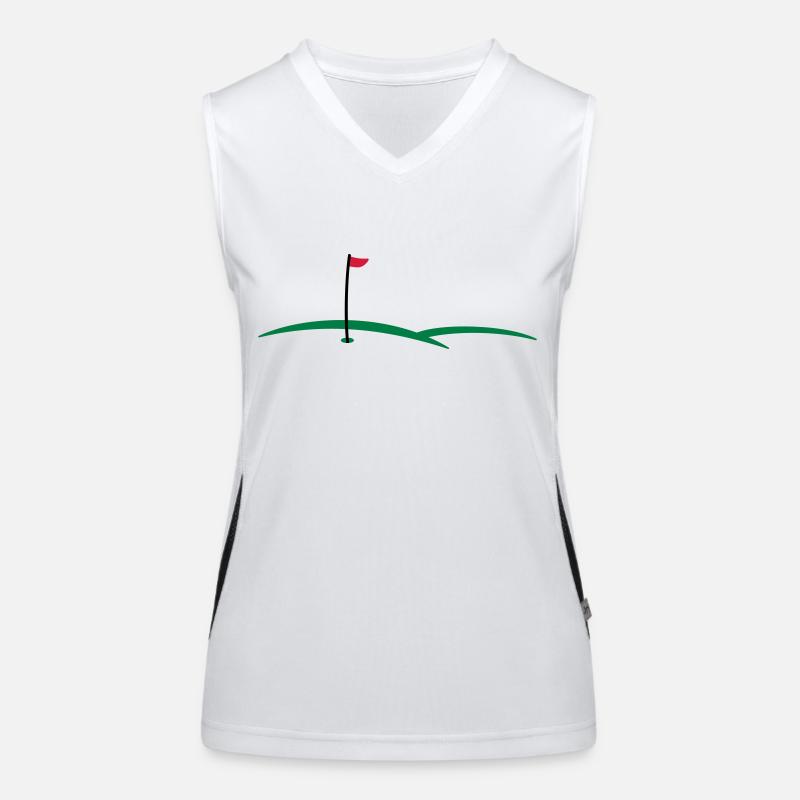 Trou de golf 3c Débardeur respirant contrasté Femme