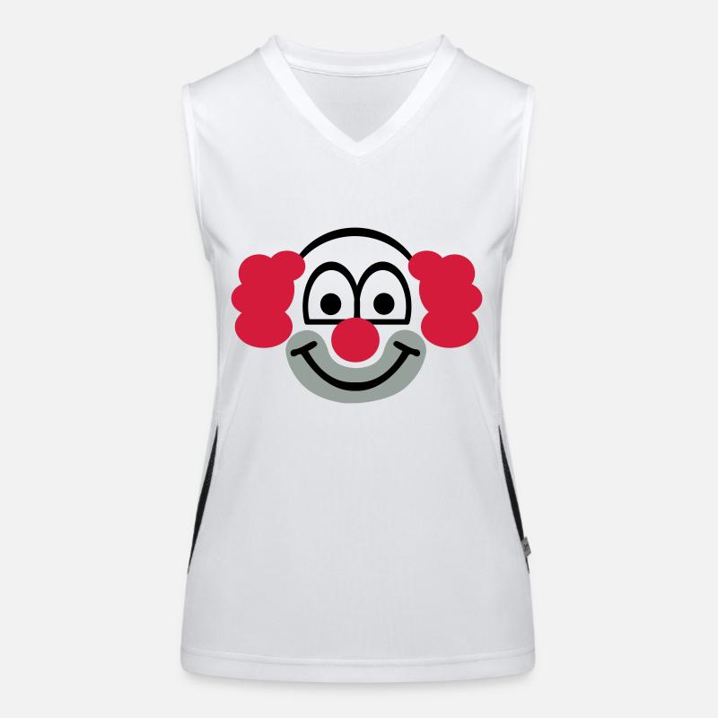 Clown face Women's Functional Contrast Tank Top
