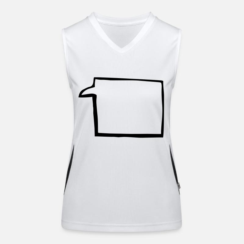sprechblase4. groß, dicker schwarzer rand Funktionelles Kontrast-Tank Top für Frauen