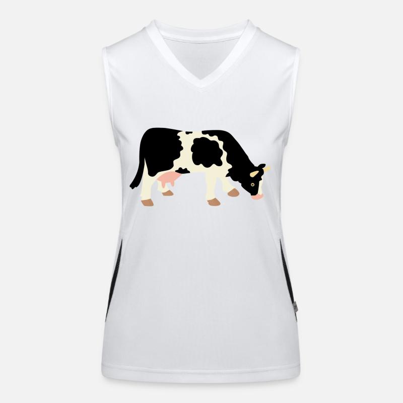 Kuh Funktionelles Kontrast-Tank Top für Frauen