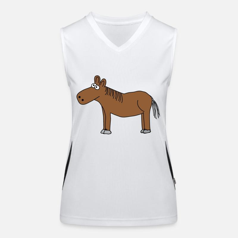 Pferde Funktionelles Kontrast-Tank Top für Frauen