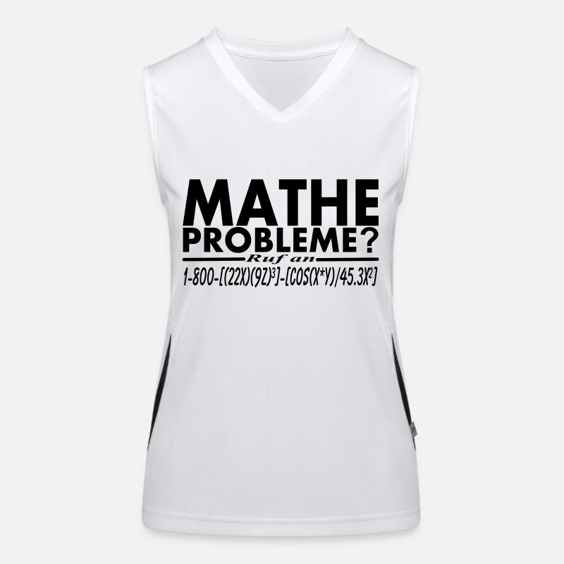 Mathe Probleme? Hotline Nummer Design Funktionelles Kontrast-Tank Top für Frauen