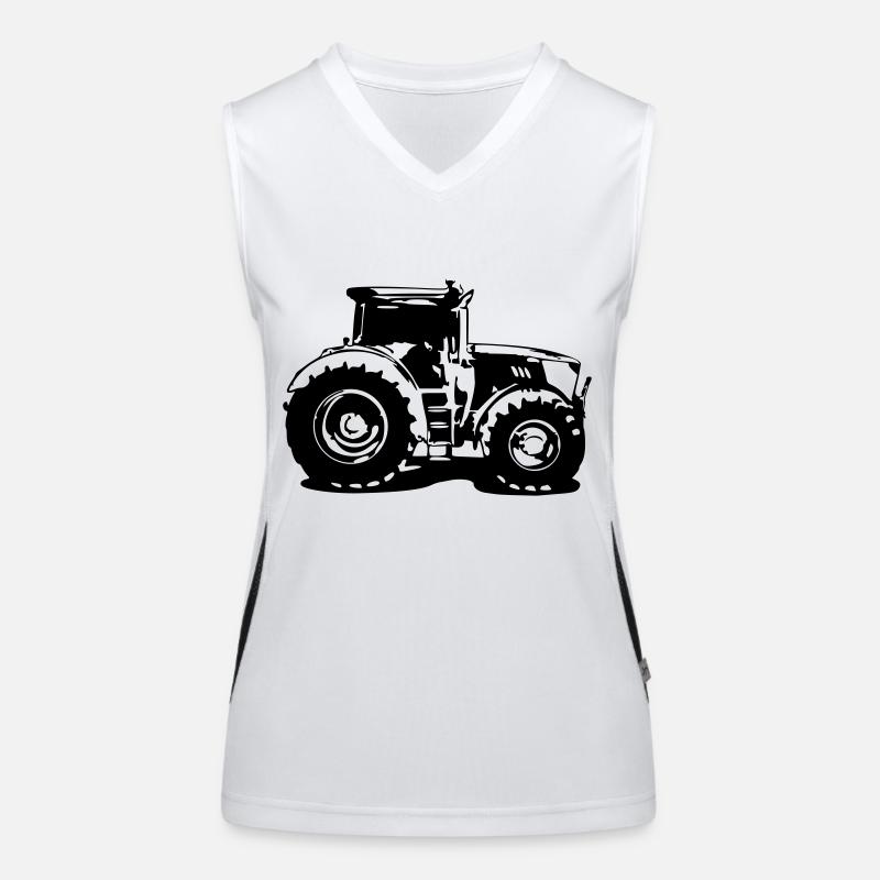 Traktor JD 6215R Funktionelles Kontrast-Tank Top für Frauen