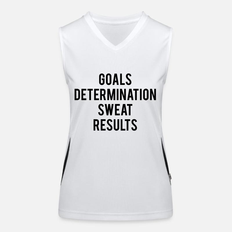 Goals Determination Sweat Results Débardeur respirant contrasté Femme