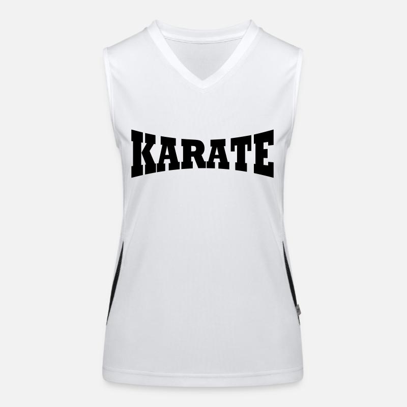 Karaté lettrage Débardeur respirant contrasté Femme