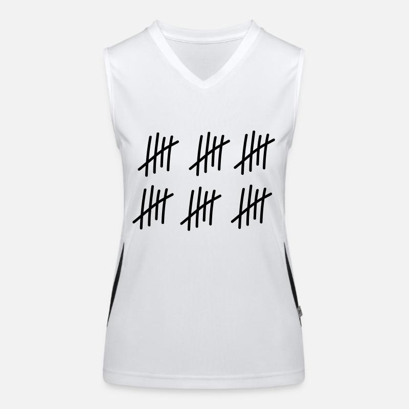 30 Striche // 30 Mal // Geburtstag // Geschenk Funktionelles Kontrast-Tank Top für Frauen