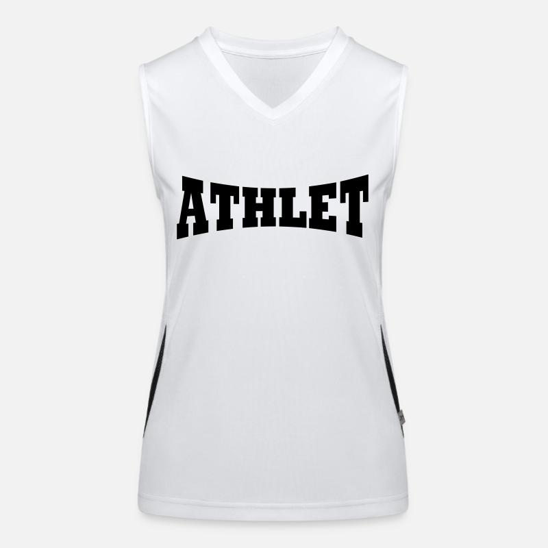 Athlet Schriftzug Funktionelles Kontrast-Tank Top für Frauen