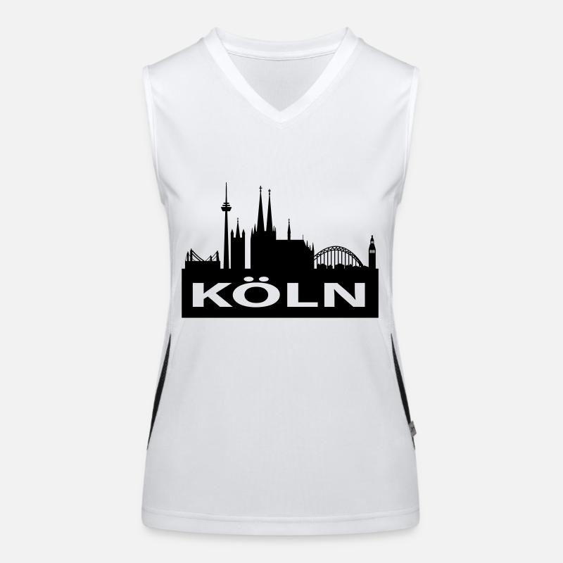 Skyline Köln - Kölner Dom Funktionelles Kontrast-Tank Top für Frauen