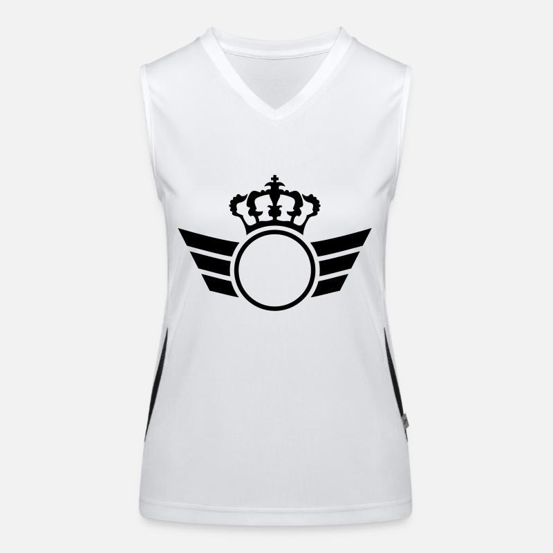 Crown Logo Funktionelles Kontrast-Tank Top für Frauen