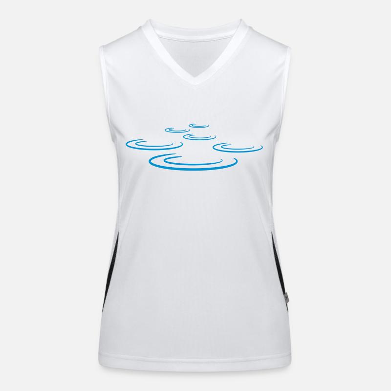 Water Drop Waves Funktionelles Kontrast-Tank Top für Frauen