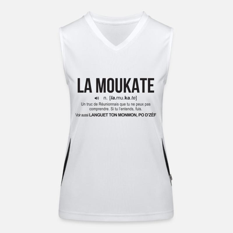 la moukate-reunion définition Débardeur respirant contrasté Femme