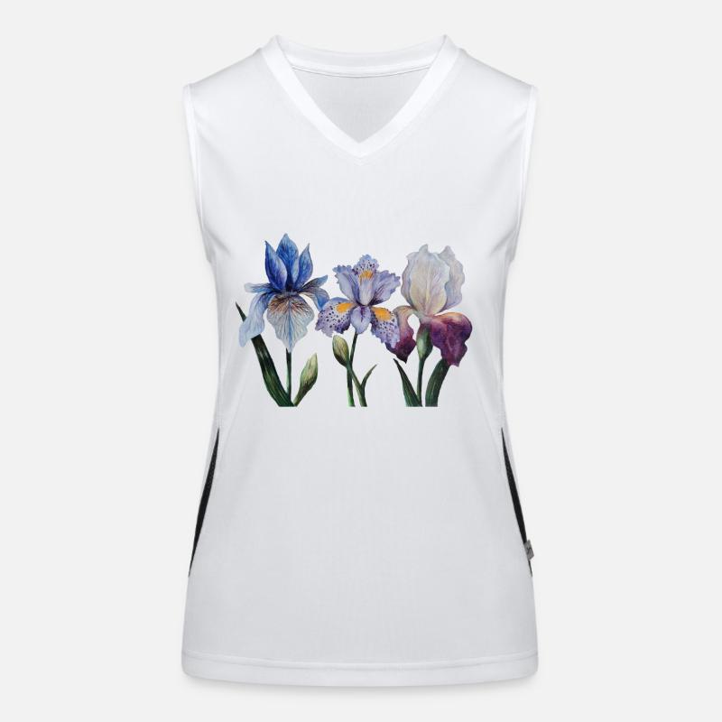 Iris Blumen Funktionelles Kontrast-Tank Top für Frauen