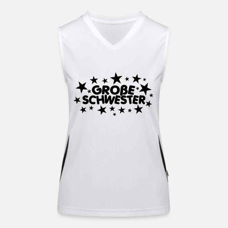 Große Schwester Funktionelles Kontrast-Tank Top für Frauen