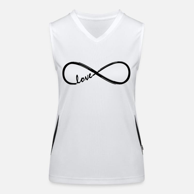 Forever Love! Infinity Loop, Eternal Knot, Débardeur respirant contrasté Femme