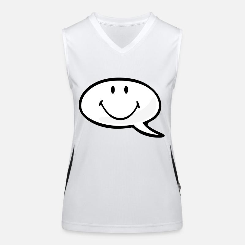 Smiley Speech Bubble Women's Functional Contrast Tank Top