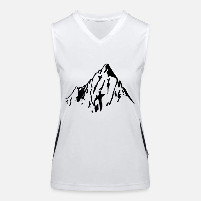Felsiger Berggipfel Funktionelles Kontrast-Tank Top für Frauen