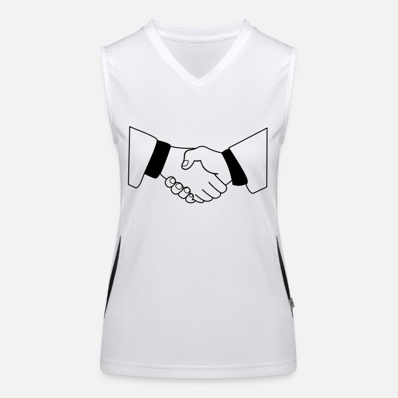 handshake_01 Funktionelles Kontrast-Tank Top für Frauen