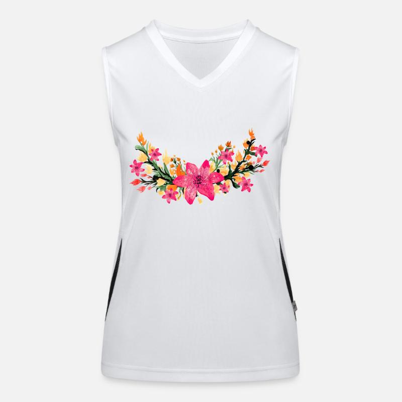 fleur Débardeur respirant contrasté Femme