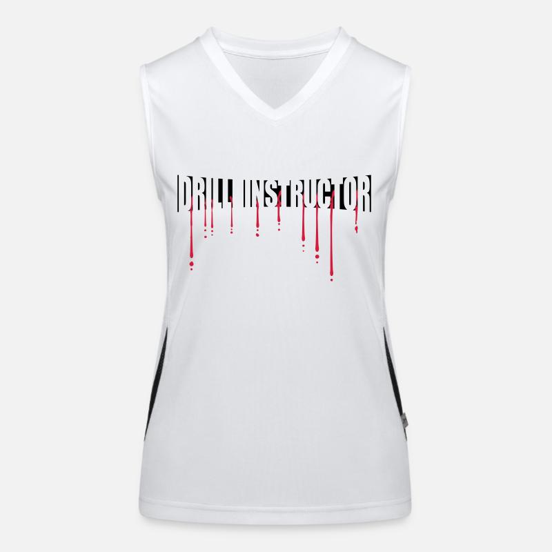 Blut Drill Instructor Funktionelles Kontrast-Tank Top für Frauen