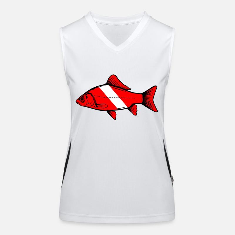 Carp par Scuba.Style Débardeur respirant contrasté Femme