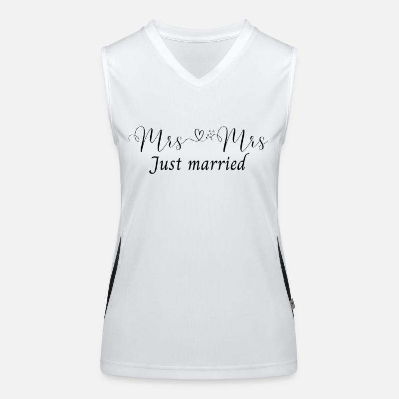 Mrs et Mrs just married Débardeur respirant contrasté Femme