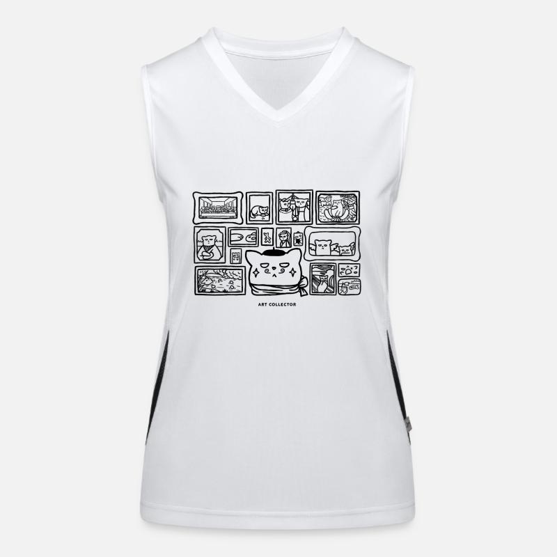 Cats Art Collector (Black Version) Women's Functional Contrast Tank Top