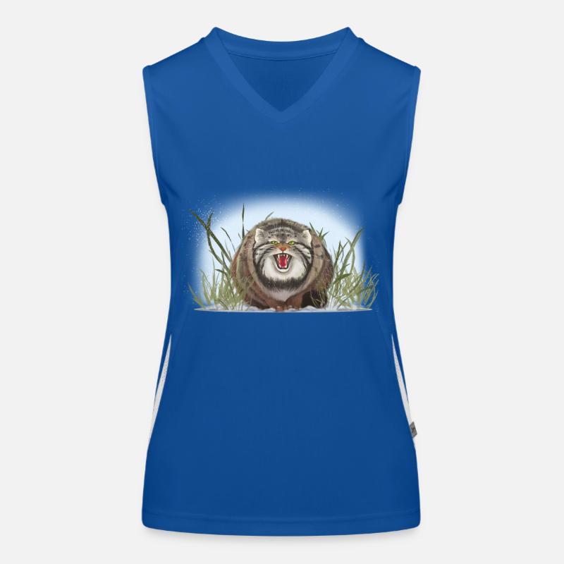 Manul does not like stroking Women's Functional Contrast Tank Top