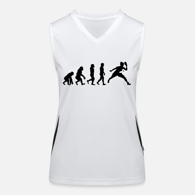Ping Pong Table Tennis Paddle Player Evolution Débardeur respirant contrasté Femme