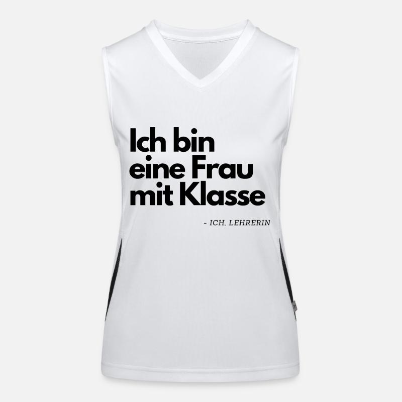 Frau mit Klasse, Lehrerin Funktionelles Kontrast-Tank Top für Frauen