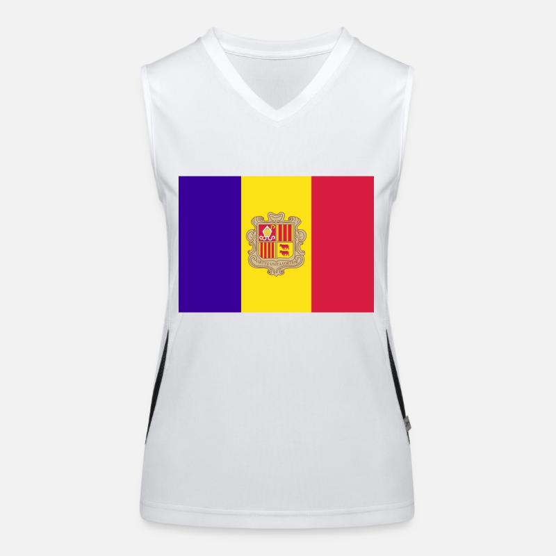 drapeau andorre Débardeur respirant contrasté Femme