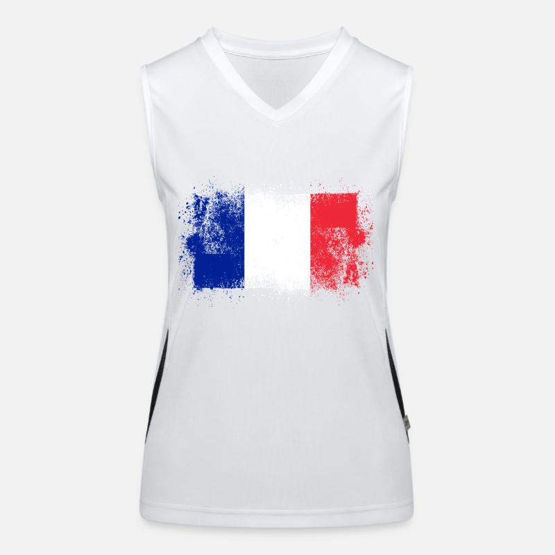 Frankreich Funktionelles Kontrast-Tank Top für Frauen