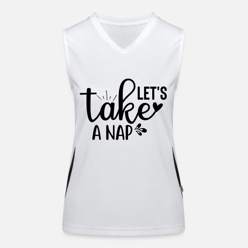 Let´s Take a Nap Funktionelles Kontrast-Tank Top für Frauen