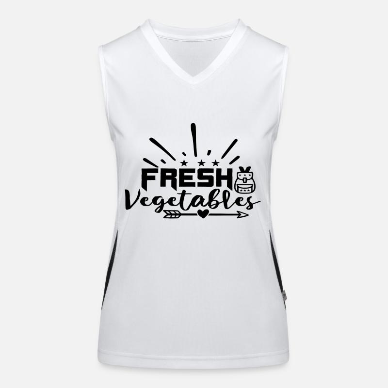 Fresh Vegetables Funktionelles Kontrast-Tank Top für Frauen