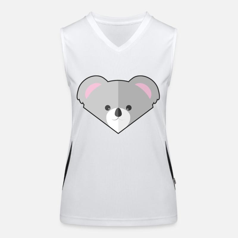 Niedlicher einfacher Koala Funktionelles Kontrast-Tank Top für Frauen