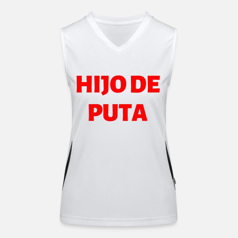 Spanisch Sprache Spruch Funktionelles Kontrast-Tank Top für Frauen