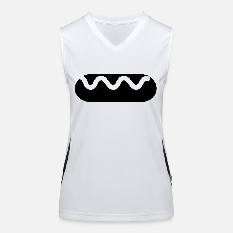 Hot Dog Funktionelles Kontrast-Tank Top für Frauen