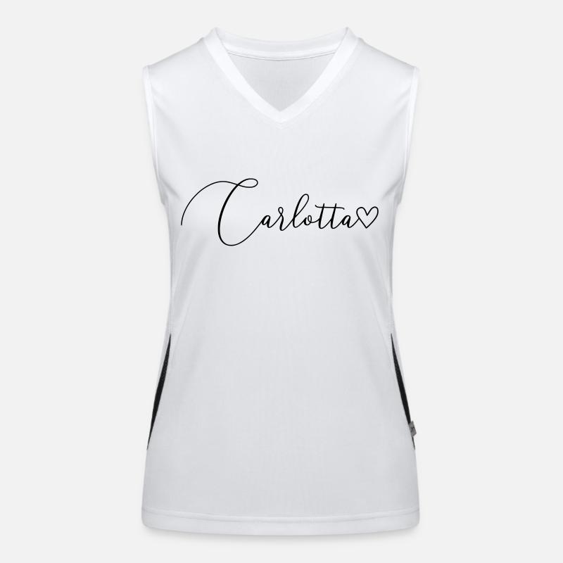 Carlotta Surname First Name Girl Women's Functional Contrast Tank Top