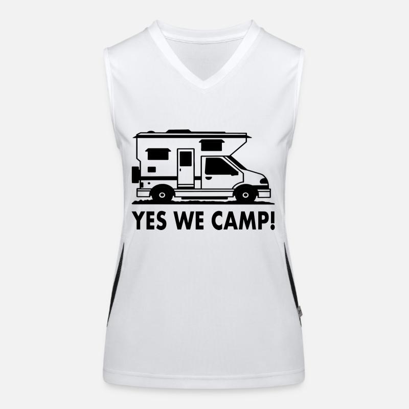 Camping Camper lustiger Spruch Geschenk Zelten Funktionelles Kontrast-Tank Top für Frauen
