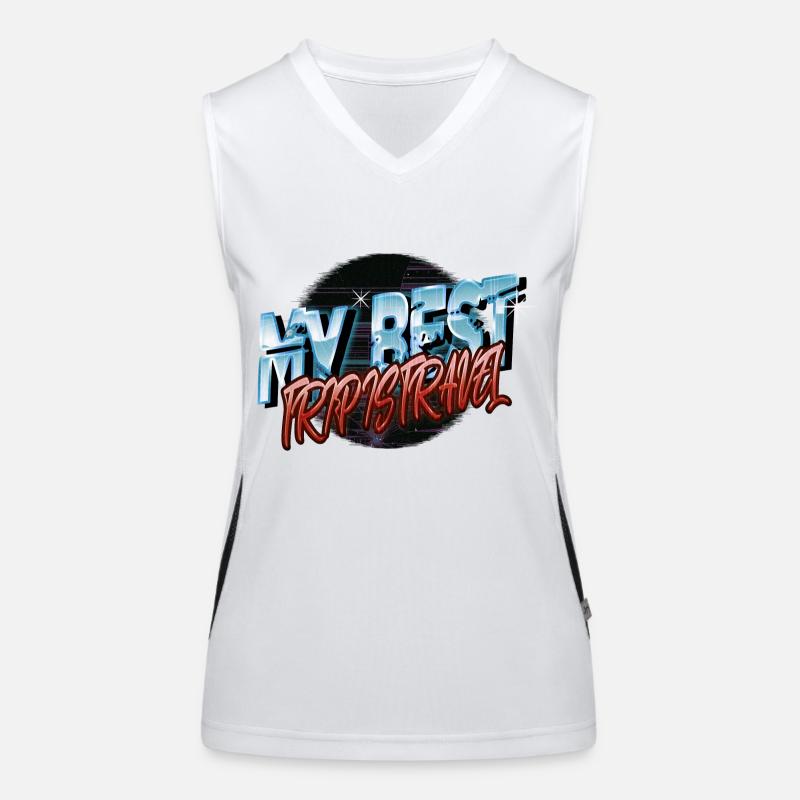 outdoors funny sayings statement camping ideas Funktionelles Kontrast-Tank Top für Frauen
