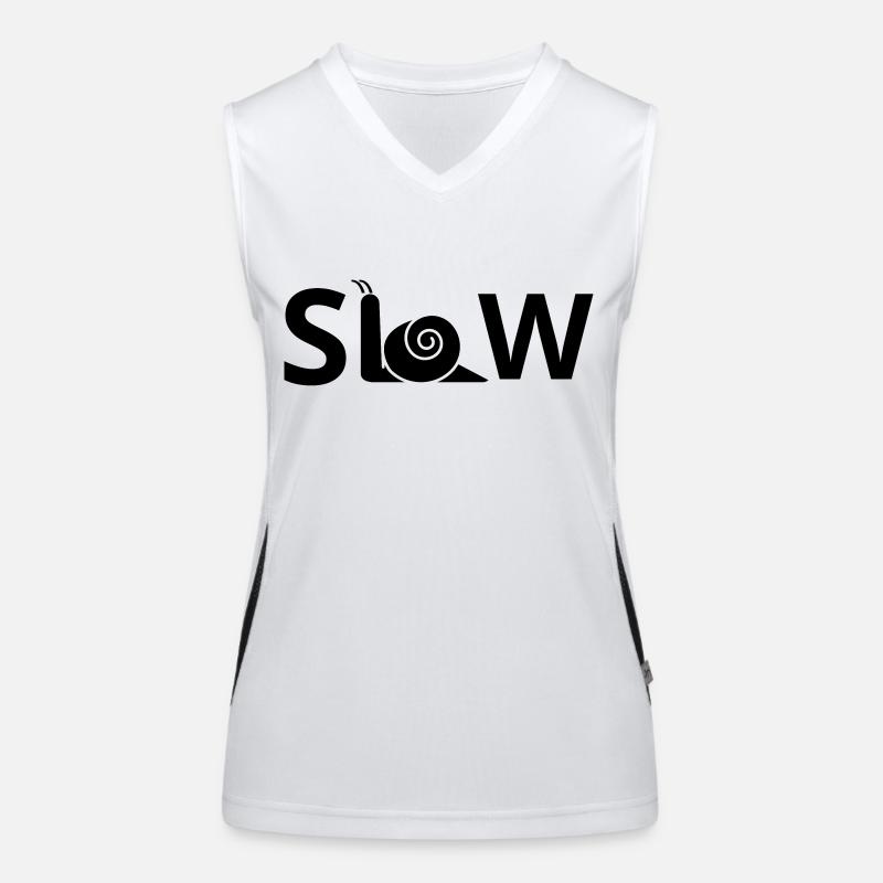 Langsame Schnecke Funktionelles Kontrast-Tank Top für Frauen