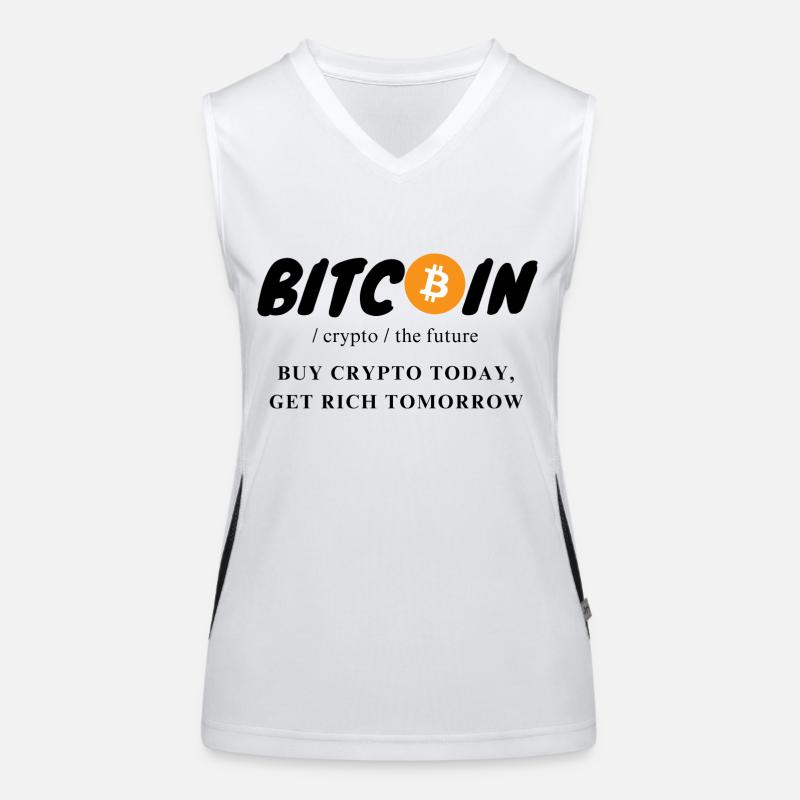 Crypto Bitcoin The Future Women's Functional Contrast Tank Top